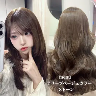 ロング カラー 🤍韓国大人っぽ ベージュMAI🤍のヘアスタイル