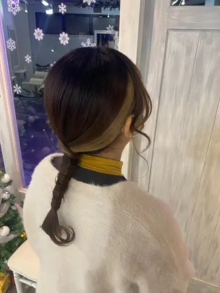 セミロング ツヤ感カラー🎀 本美冴のヘアスタイル