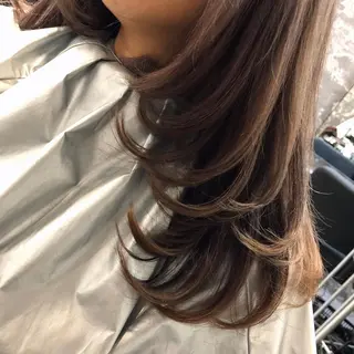 セミロング カラー ヘアアレンジ アンドウ ユウ/ レイヤーカット/韓国のヘアスタイル