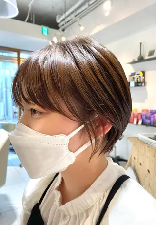 ショート カラー 安永 涼のヘアスタイル