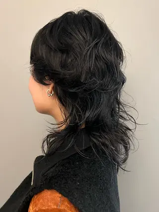 ミディアム カラー パーマ haco＋所属・圧倒的デザイン力 店長🎨RENAのヘアスタイル