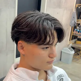 ミディアム パーマ ヘアアレンジ メンズ メンズ特化🔥再現性 重視パーマ相模大野のヘアスタイル