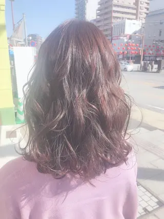 ミディアム カラー 西 めぐみのヘアスタイル
