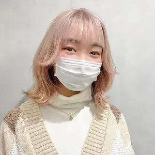 ミディアム カラー 🤍髪質改善➕透明感 カラー🤍川上葵のヘアスタイル