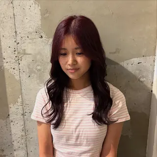 セミロング 中田 桃夏のヘアスタイル