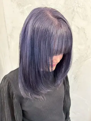 ミディアム ななみ/博多/ ブリーチ/髪質改善のヘアスタイル