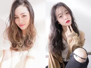 セミロング カラー ヘアアレンジ VIM hairおもろまち店のヘアスタイル
