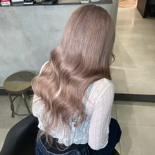 ロング カラー 大阪 梅田/ ハイトーン/エクステのヘアスタイル