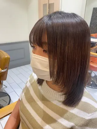 ミディアム 佐久間 成恵のヘアスタイル