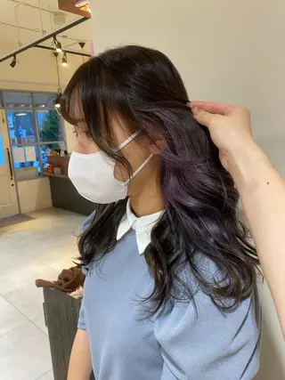 ロング カラー 関口 桃花🌷 暖色カラーのヘアスタイル