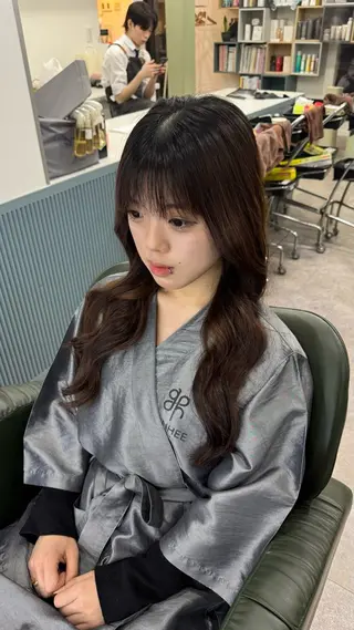 ロング パーマ ♡roa/韓国ヘア/ 似合わせカット🧸のヘアスタイル