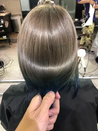 ミディアム カラー 髪質改善/ブリーチ /長山遼太郎のヘアスタイル