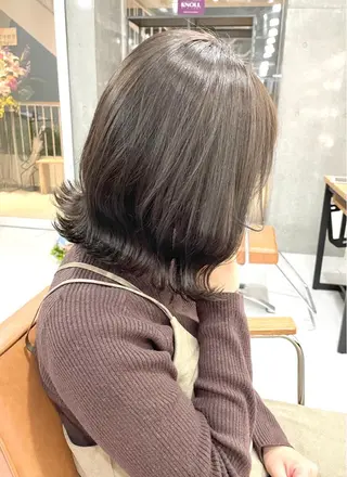 ミディアム カラー メンズモテパーマ💙 fuwaのヘアスタイル