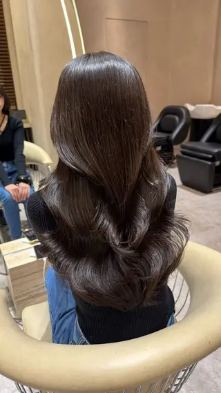 セミロング 韓国ヘア/ベージュ カラー/髪質改善/涼のヘアスタイル