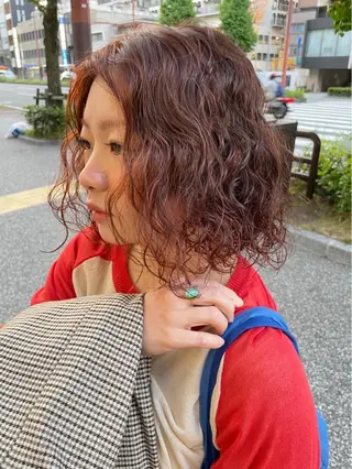 ショート カラー パーマ Kozy  hair design所属・東 史夏のヘアスタイル