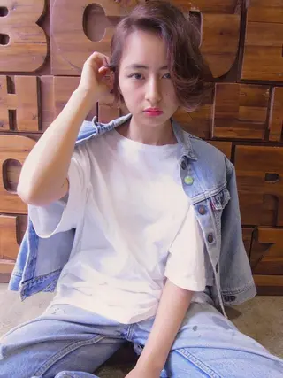 ショート カラー 北條 優輝のヘアスタイル