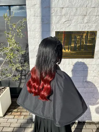 カラー ブリーチ/暖色カラー 宮城陽日のヘアスタイル