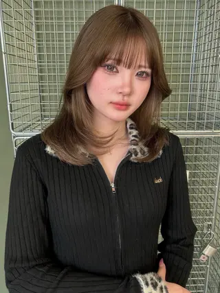 ミディアム uta所属・カットモデル募集 トモカのヘアスタイル