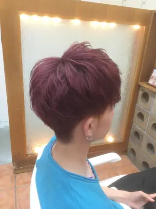 ショート カラー メンズ 白髪ぼかしハイライト 柳川拓哉のヘアスタイル