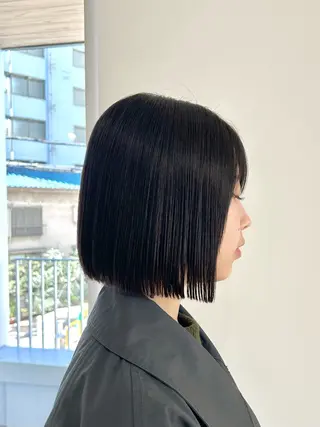 ショート カラー 鈴木弥月/透明感カラ ー/ボブ/髪質改善のヘアスタイル