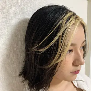 カラー スパイキーパーマ 柏NO1 藤本葉のヘアスタイル