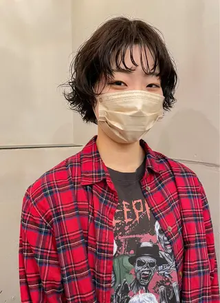 ショート カラー ボブ ブリーチ/miinaのヘアスタイル