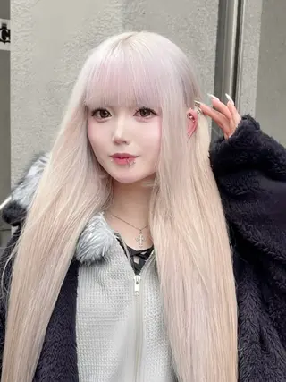 ロング カラー ヘアアレンジ 🥀韓国アイドルヘア haru🥀のヘアスタイル