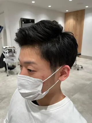 ショート カラー パーマ ヘアアレンジ メンズ パーソナルカラー合わ せたカラー🤍なつみのヘアスタイル