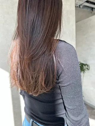 ロング カラー ako │ soa巻ける縮毛矯正のヘアスタイル