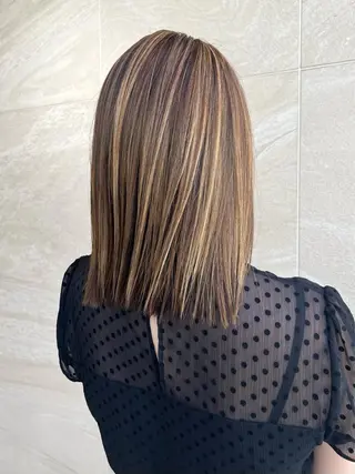 ミディアム カラー レイヤー,ボブ / 彩未のヘアスタイル