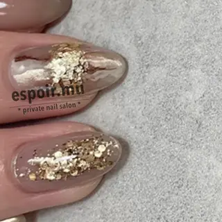 ロング ネイル espoir. muのネイルデザイン
