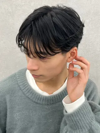 ショート パーマ メンズ フェザーパーマ浦和 スパイキーショートのヘアスタイル