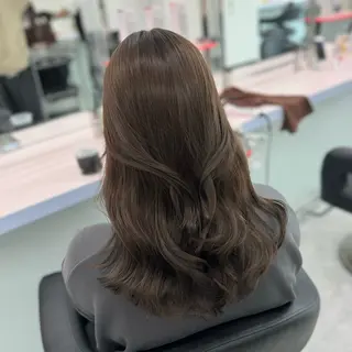 セミロング カラー 韓国スタイル🇰🇷 トレンドレイヤー🪡のヘアスタイル