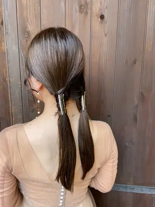 ロング ヘアアレンジ ヘアー.ネイル二刀流 misa🫧のヘアスタイル