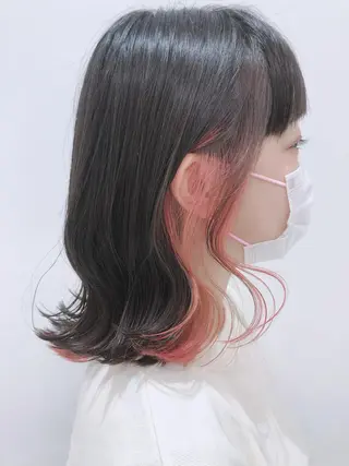 ミディアム カラー MODE K's松原 YUMIのヘアスタイル