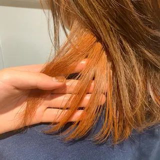 ミディアム カラー 髪質改善カラー&TR 縮毛矯正/弱酸性矯正のヘアスタイル