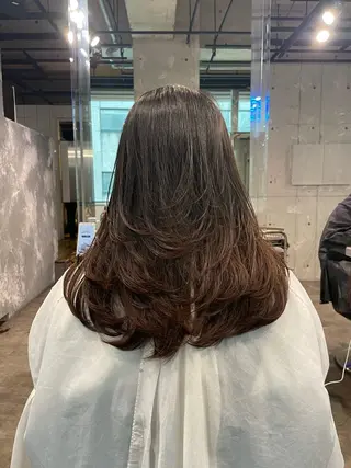 ミディアム 💎髪質改善縮毛矯正 SHU💎のヘアスタイル