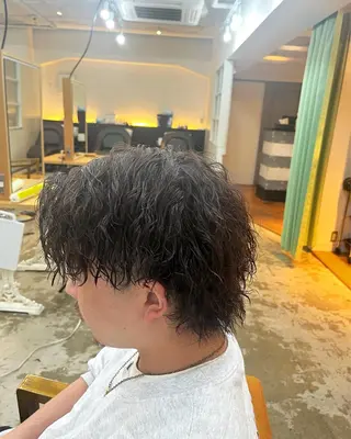 ショート カラー パーマ メンズ 💇メンズパーマ💇 木村賢司のヘアスタイル