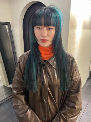 ロング カラー 退色まで透明感ある ダブルカラー/リクのヘアスタイル