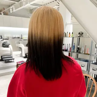 ミディアム カラー 周東 芽依のヘアスタイル