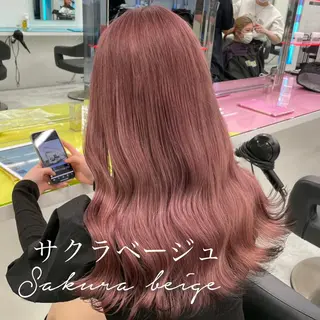 ロング カラー ガーリー♡女の子っぽ ヘア♡ピンクカラー♡のヘアスタイル