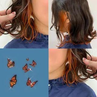 ミディアム カラー 暖色専門美容師🎀 お客様満足度◎のヘアスタイル