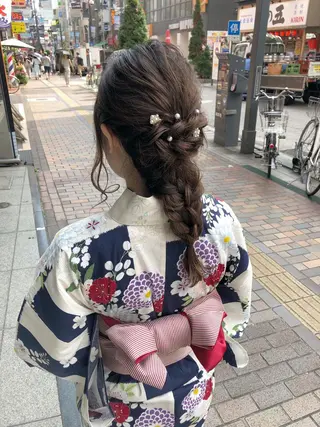 セミロング ヘアアレンジ Kimura Miyukiのマツエク・マツパデザイン