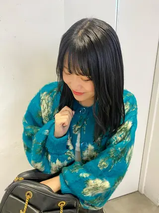 ミディアム カラー 顔周りカット/透明感 カラー✂️MEIのヘアスタイル