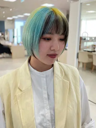 ショート カラー 銀座/ハイライト特化 🌿ブリーチ/片山のヘアスタイル