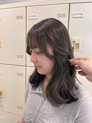 セミロング ♡ナチュラルガーリー ♡ベージュ♡RINAのヘアスタイル