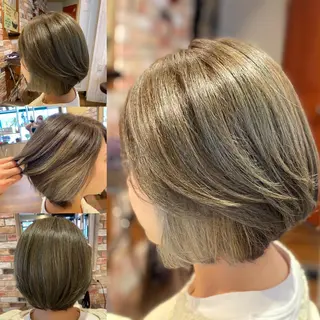 ミディアム カラー 三瓶 龍皇のヘアスタイル