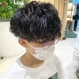 ショート パーマ メンズ 神奈川大学最寄り白楽 三本松巧のヘアスタイル