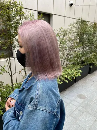 ミディアム カラー パーマ ヘアアレンジ メンズ キッズ nico TOKYO 渋谷所属・ブリーチ　ハイトーン 特化🌈フジタハルキのヘアスタイル