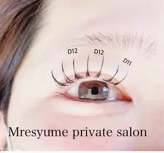 マツエク・マツパ Mresyume MAYUのマツエク・マツパデザイン